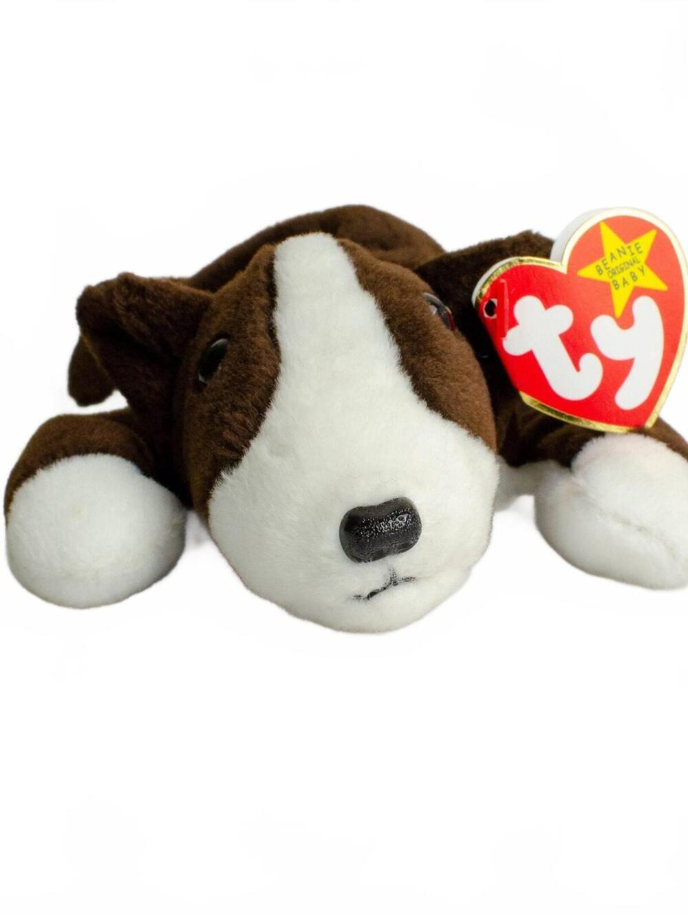 Vintage Ty Beanie Baby Bruno Dog Bull Terrier